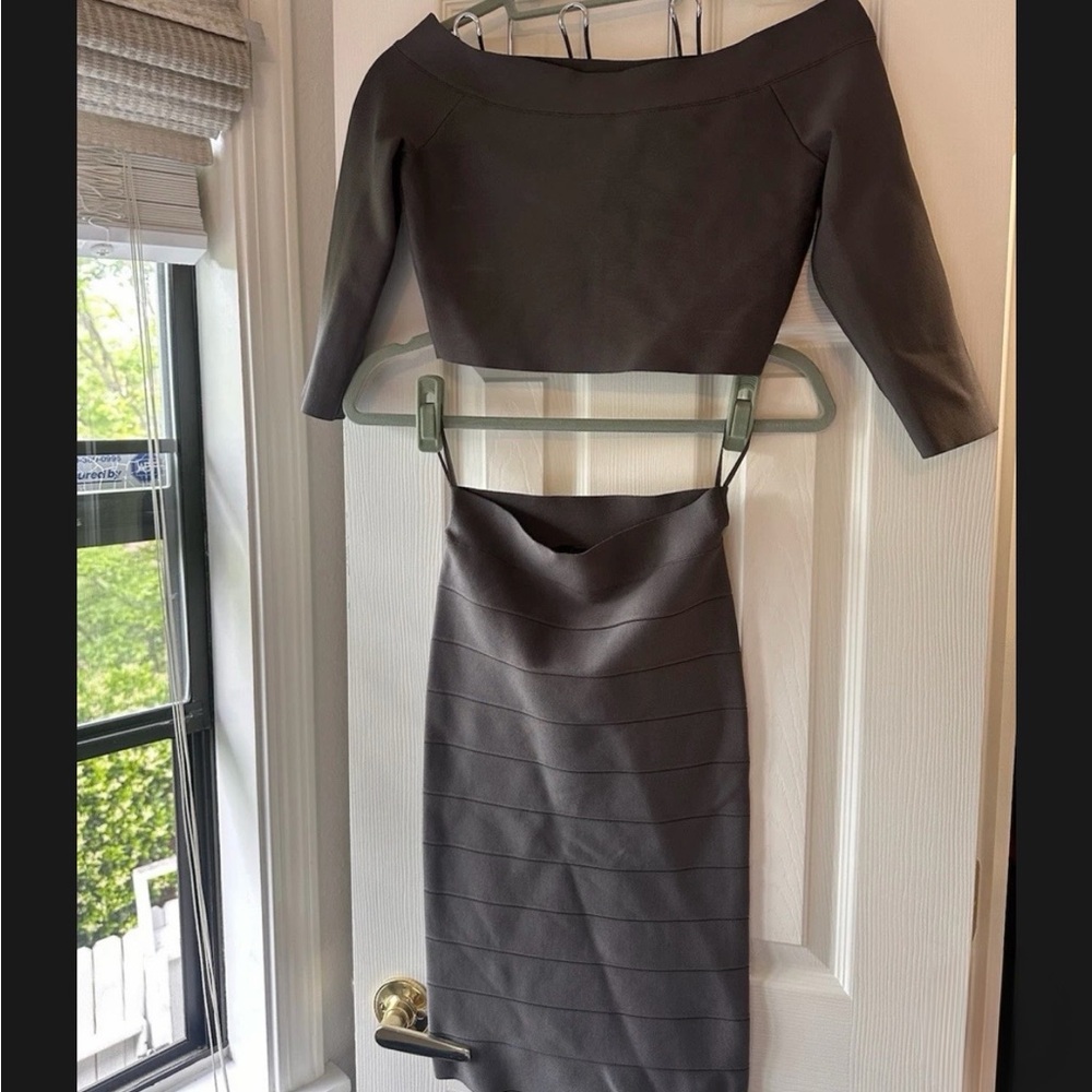 BCBG Maxazria Body Con skirt with marching crop top